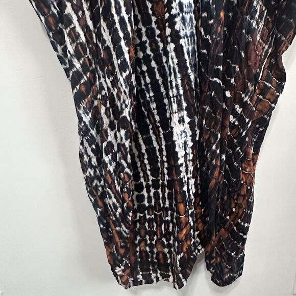 Suzie Blue Bali Kimono Open Front One Size Tie Dye Swim Cover Vacation Boho NEW - Picture 2 of 6